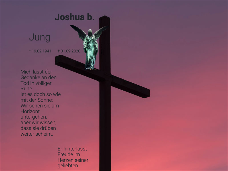 Traueranzeige Joshua b. Jung